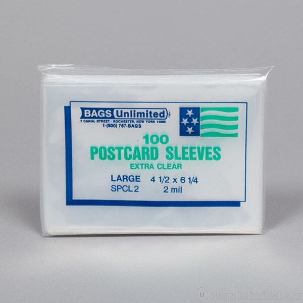 LARGE Postcard Polyethylene Sleeve